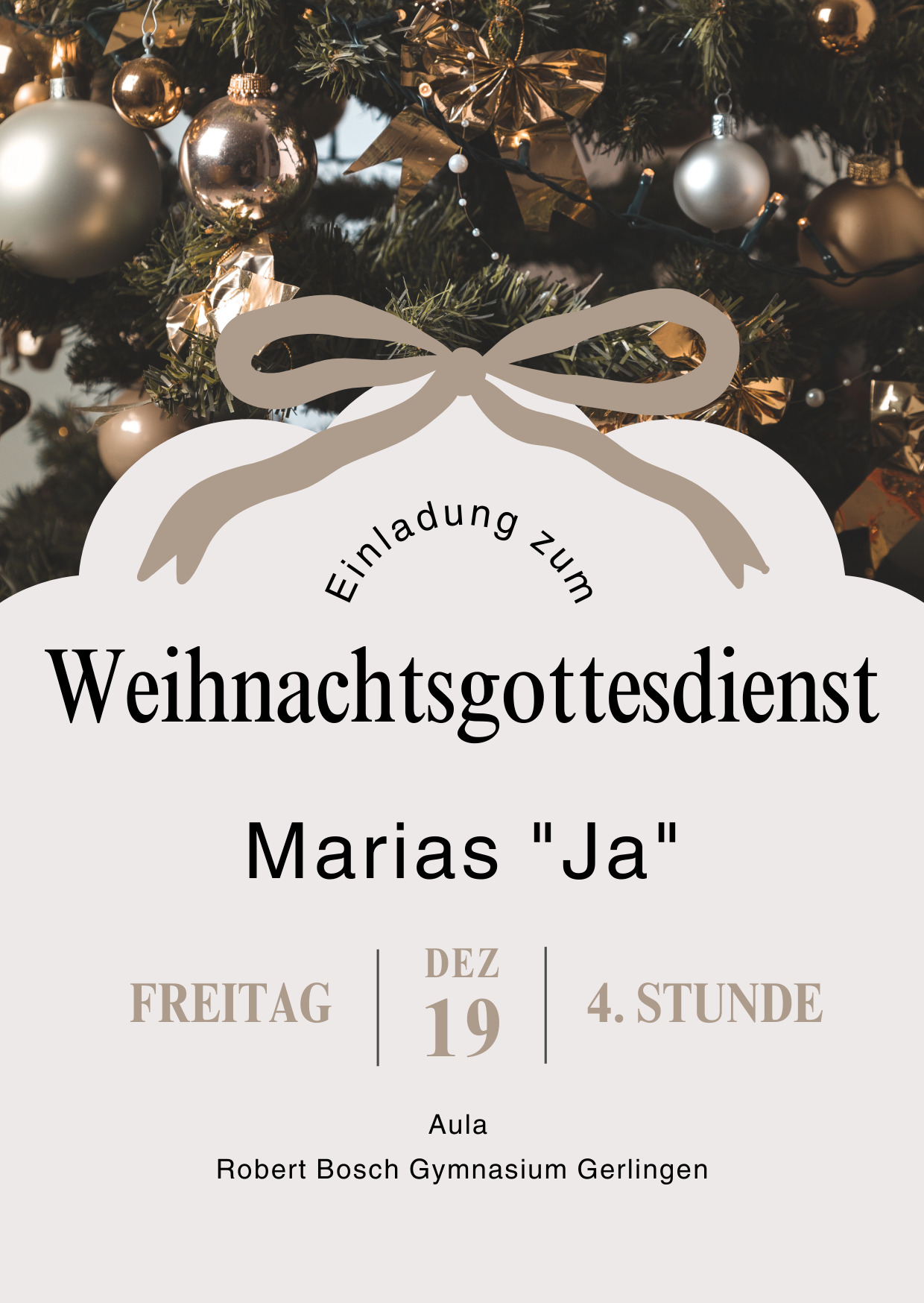 19.12. Letzter Schultag – Weihnachtsferien